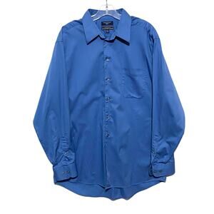 Dockers Microfiber Blend Button Front Dress Shirt 16-16.5 34/35 Business Office